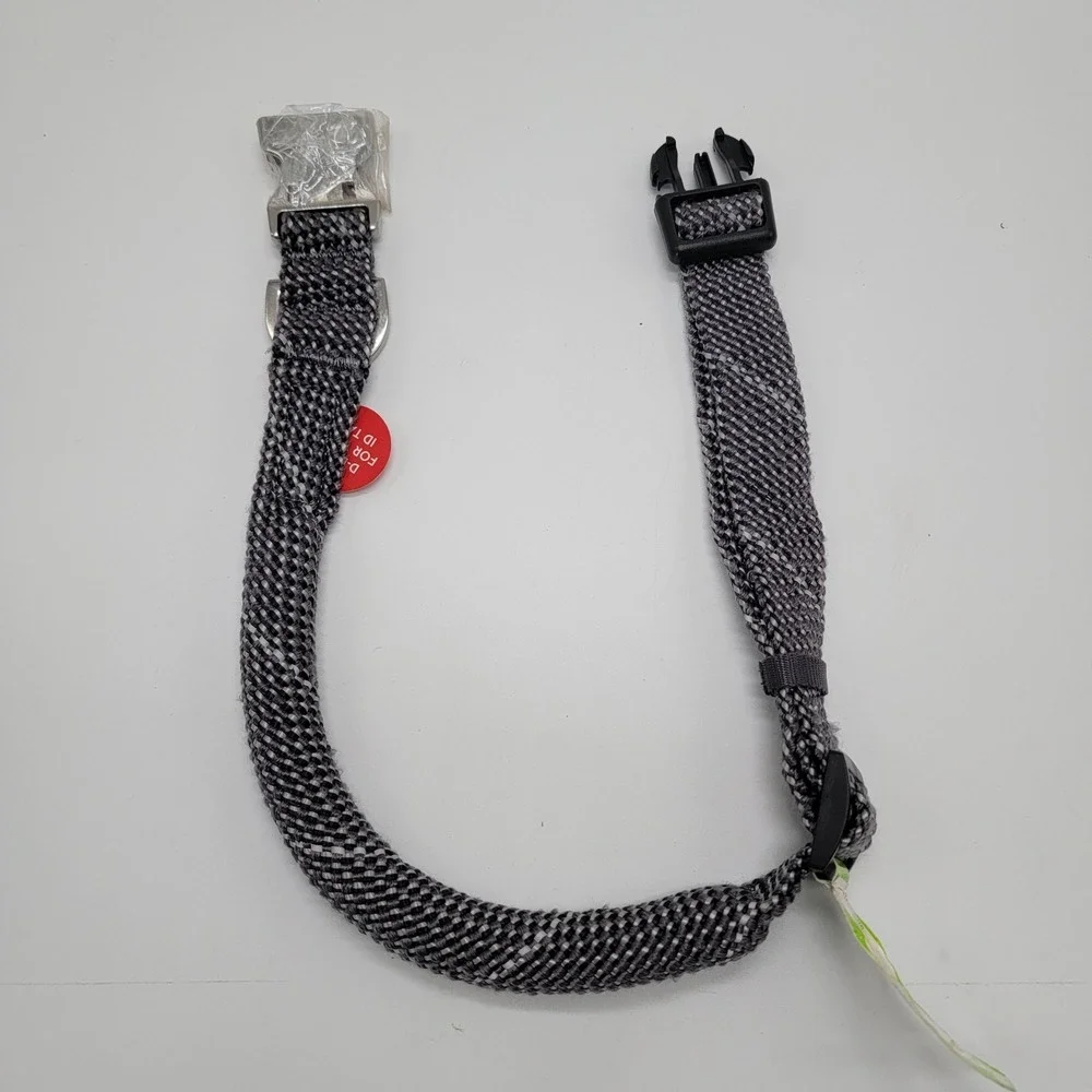 Kong Reflective Adjustable‎ Rope Dog Collar Gray X-large Fits Neck Sizes 24